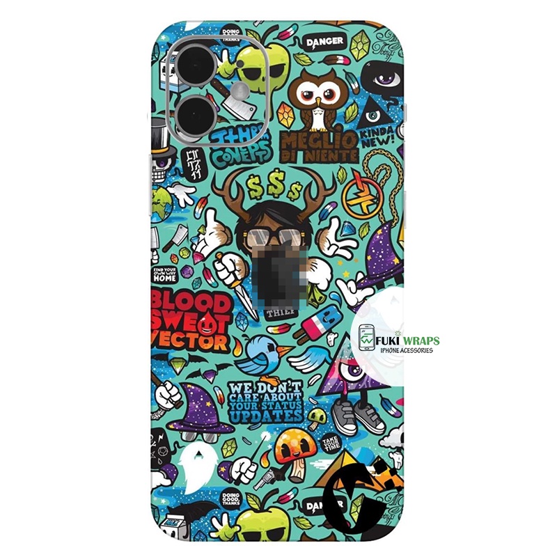 Tấm dán Skin Hoạt Hình FULL VIỀN Dành Cho 13prm , 12prm , 11prm , x, xsm , ip11 , ip12 , ip13 - FukiShop