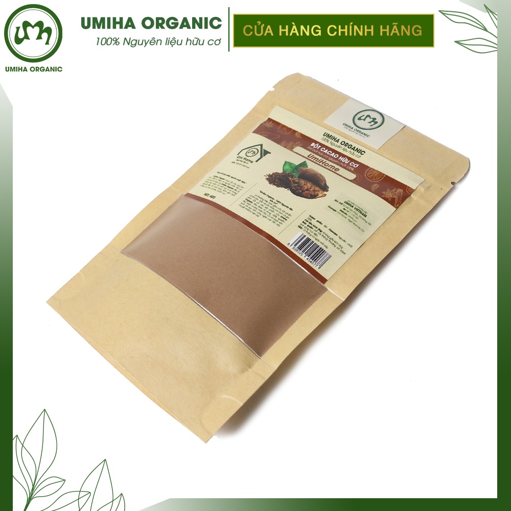 Bột Cacao hữu cơ UMIHOME nguyên chất 40g - Mặt nạ dưỡng da giúp da trắng, tẩy da tế bào chết và ngừa thâm mụn