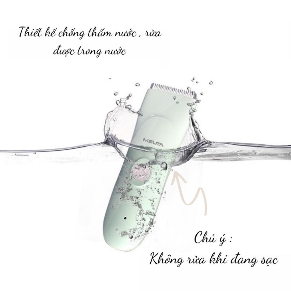 [Mã BMBAU50 giảm 50K đơn 150K] Tông Đơ Cắt Tóc Cho Trẻ Sơ Sinh MISUTA Chống Nước Máy Chạy Êm Chống Ồn