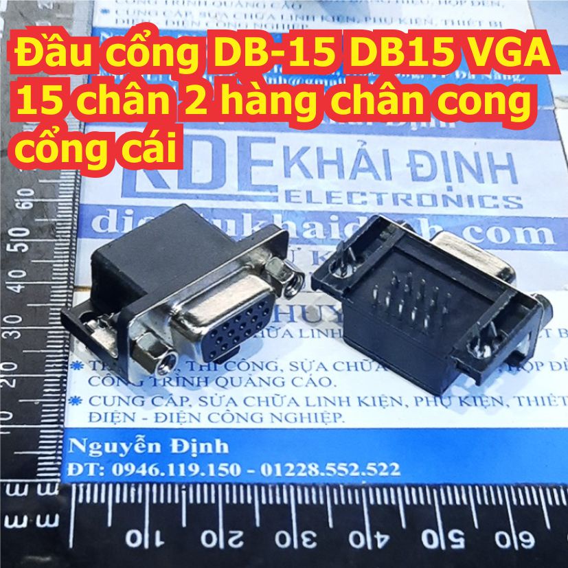 5 cái Đầu cổng DB-15 DB15 VGA 15 chân 2 hàng chân cong cổng cái