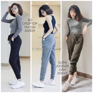 Quần jogger nữ len tăm nữ chất dày dặn co giãn 4 chiều thấm hút mồ hôi-mã len tăm .