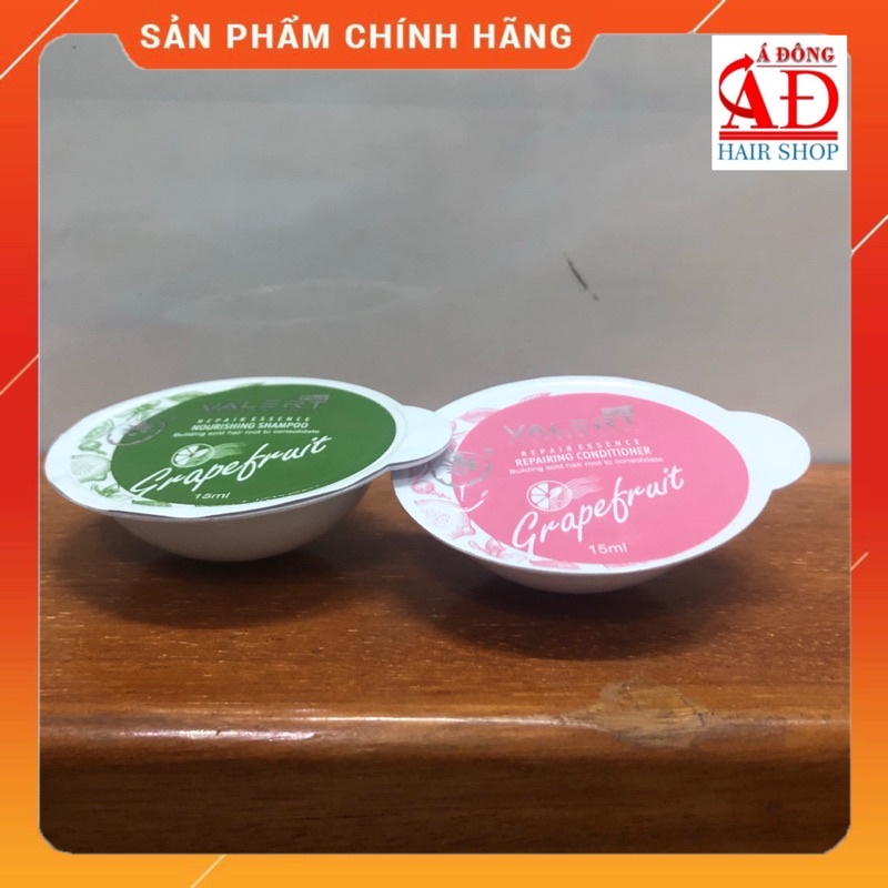 SET DẦU GỘI XẢ HẤP BƯỞI MINI VALERT GRAPEFRUIT CHÍNH HÃNG THỎI 15ML