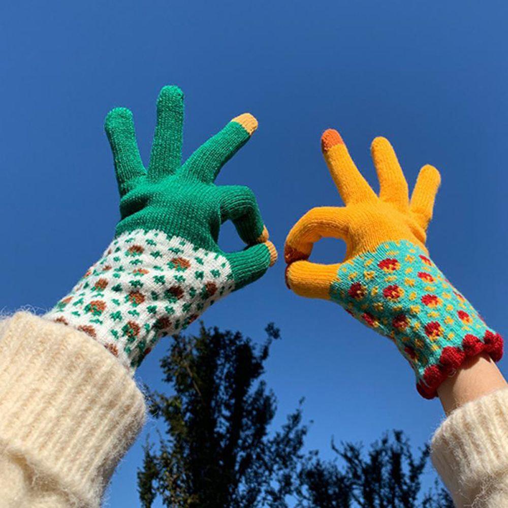 IVORY Găng Tay Lái Xe Trượt Tuyết Hình Sóng Có Thể Chạm Màn Hình Cảm Ứng