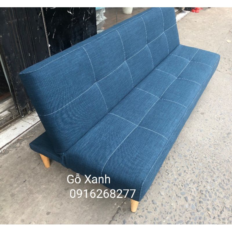 Thanh lý xả kho lô ghế sofa giường giá rẻ vải bố màu xanh