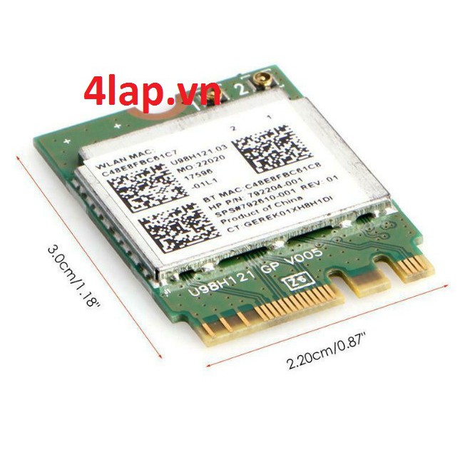 Card WIFI + Blutouch Mini Card RTL8723BE 792204-001 dùng cho HP DELL Asus