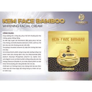 Kem Face Trắng Da Bamboo - Dạng gói Mini