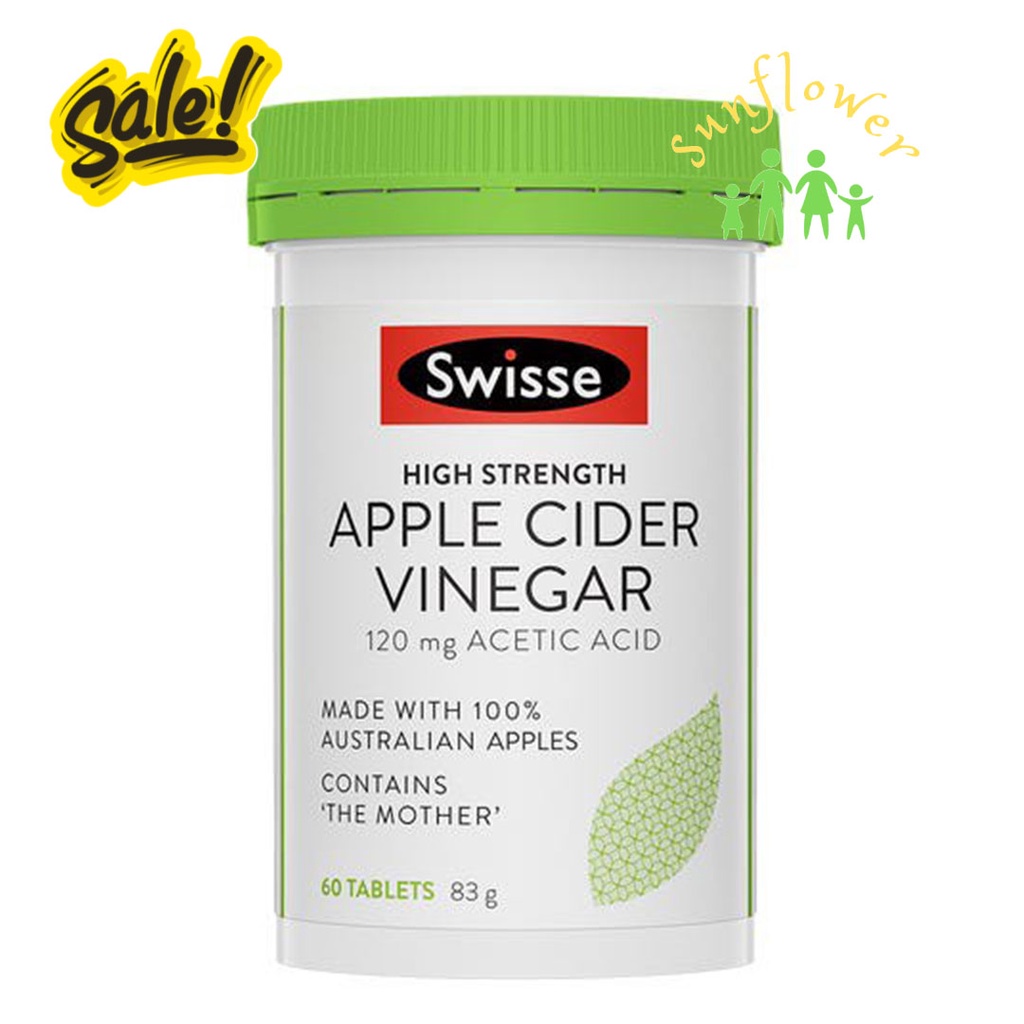 Viên uống giấm táo hỗ trợ giảm cân Swisse Apple Cider Vinegar 120mg