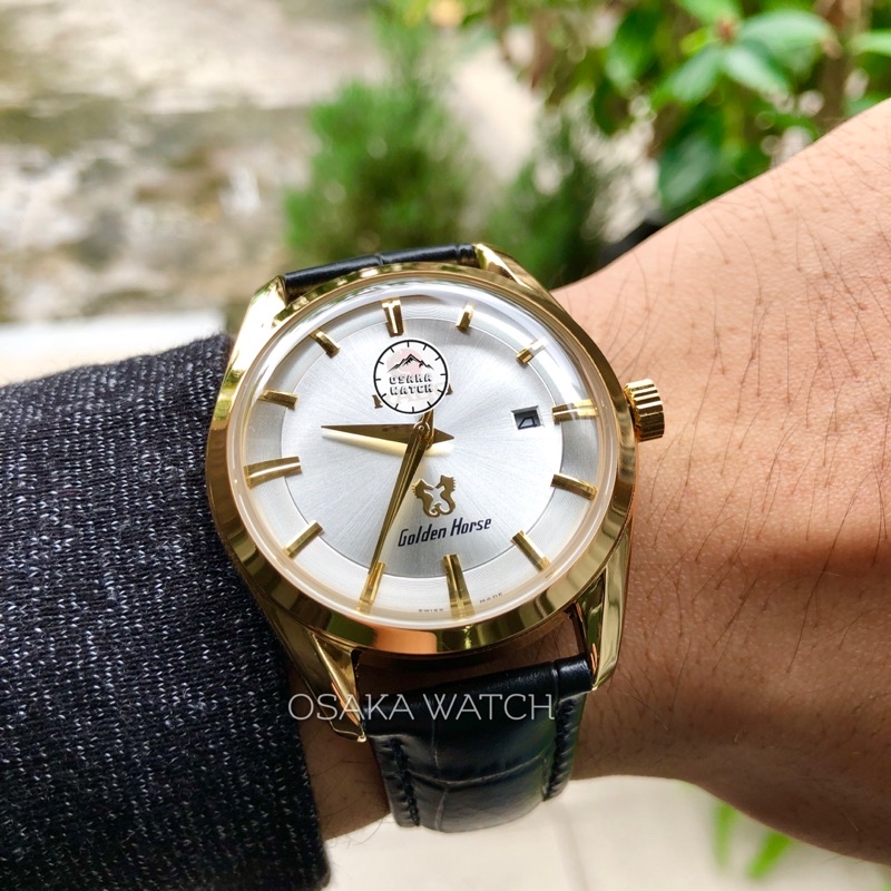 Đồng Hồ Nam Mỏ Neo Golden Máy Cơ Nhật Dây Da Lịch Ngày Hàng Chuẩn Cao Cấp Mới - Bảo Hành 24 Tháng