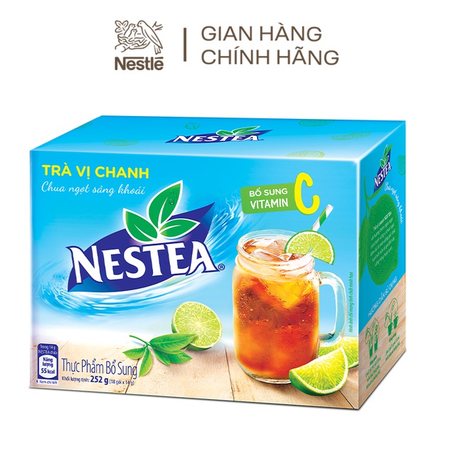 Combo 2 hộp trà chanh Nestea Hộp 252g (18 gói x 14g)