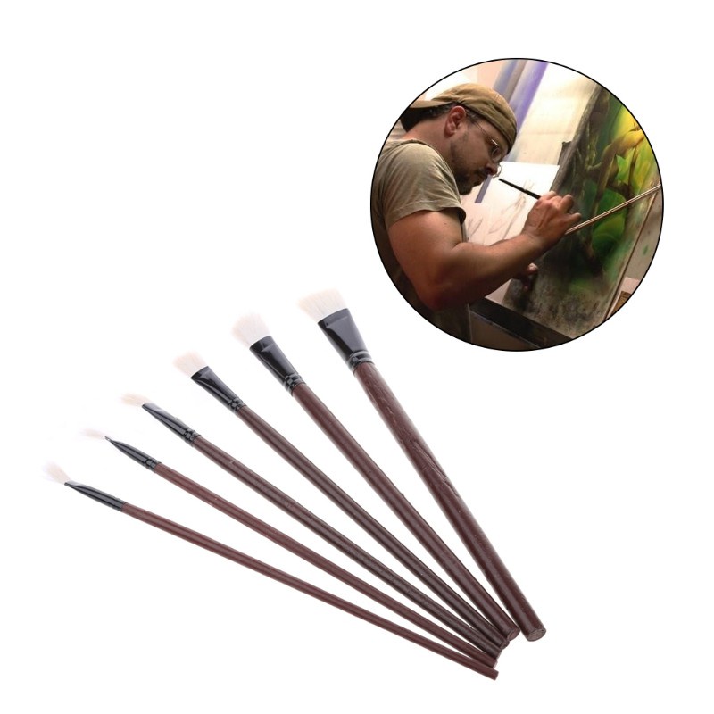 Set 6 Cọ Vẽ Tranh Sơn Dầu Chuyên Dụng