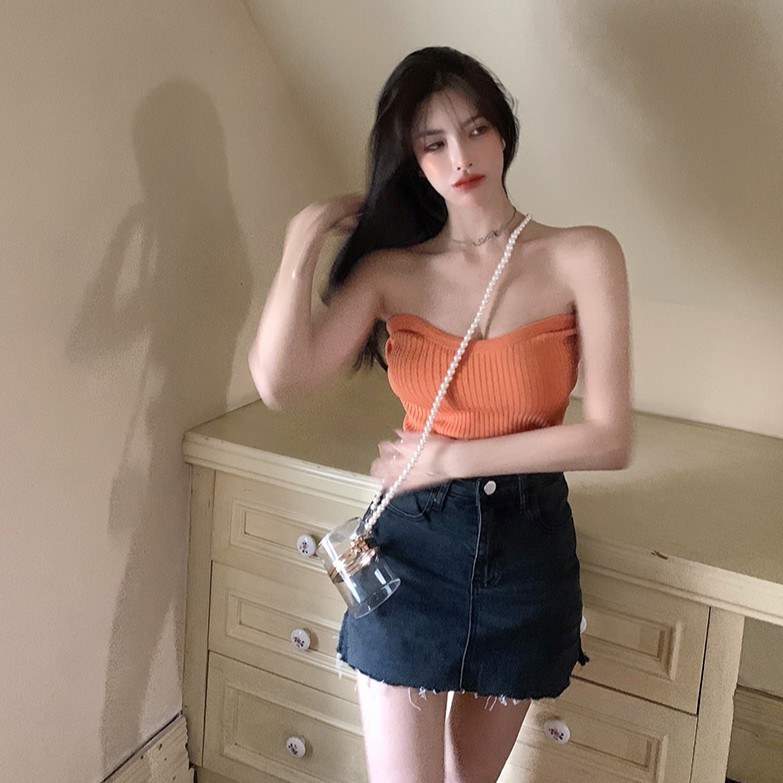 Cocory vn Áo ống phong cách Hàn Quốc quyến rũ 8 màu sắc lựa chọn