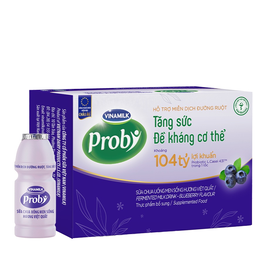 Thùng 24 chai SỮA CHUA UỐNG PROBI HƯƠNG VIỆT QUẤT 130ML