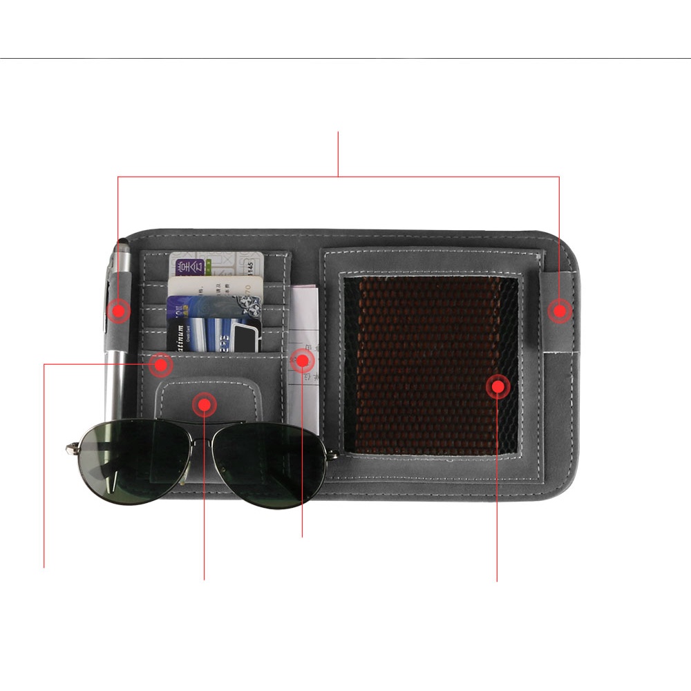 Hộp đựng thẻ che nắng ô tô Túi đựng hóa đơn ô tô Túi đựng kính ô tô Túi đựng đồ đa năng Túi đựng thẻ da Túi đựng đồ phụ kiện ô tô