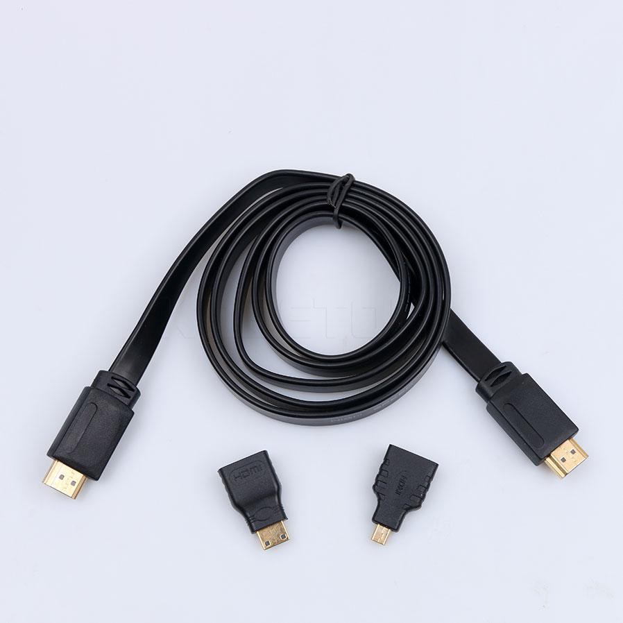 Cáp chuyển đổi mini HDMI / Micro HDMI sang HDMI 3in1 dài 1.5m