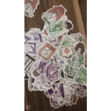 Set 4 tấm hình dán lẻ xinh xắn, đáng yêu