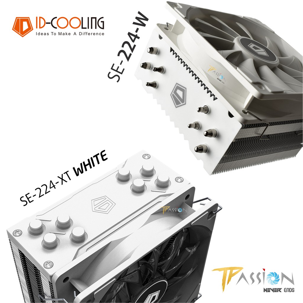 Tản nhiệt khí CPU ID-Cooling SE-224-XT WHITE | SE-224-W - chính hãng BH 24 tháng, Toàn trắng, hiệu năng cao