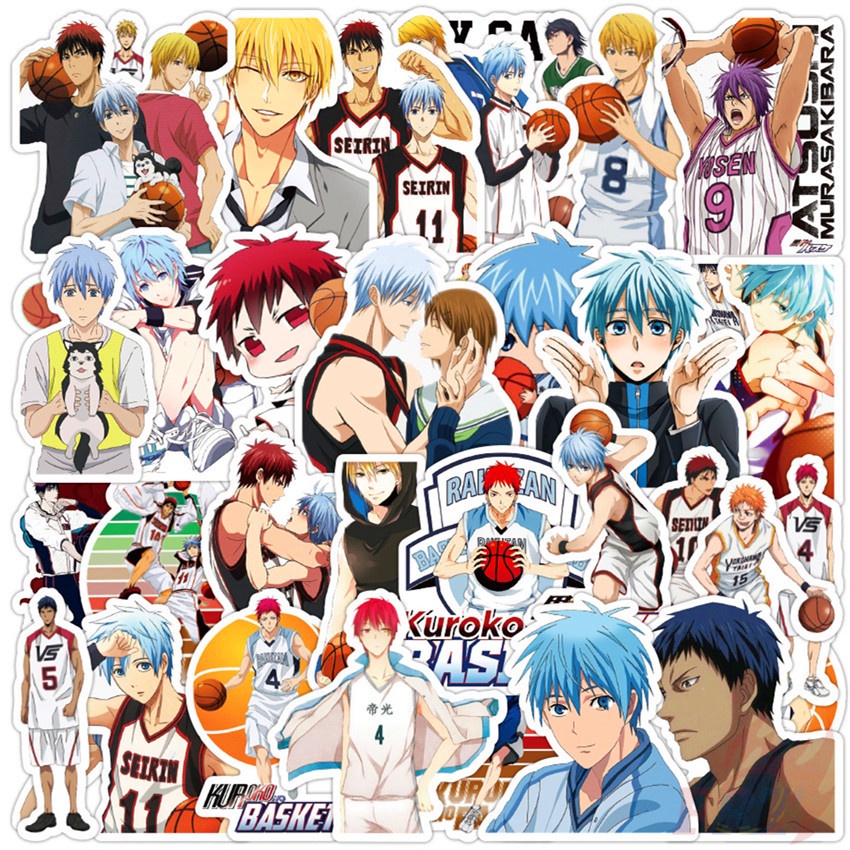 Bộ 50 Cái ❉ Miếng Dán Trang Trí Phong Cách Kuroko'S Basketball Series 01 ❉ Miếng Dán Trang Trí Hình Nhân Vật Kuroko Tetsuya