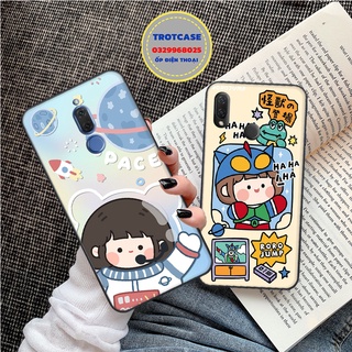 Ốp lưng điện thoại Huawei Nova 2i - Nova 3i - Nova 3e - in hình cô bé Roro Jum vũ trụ và Jum bò sữa cute