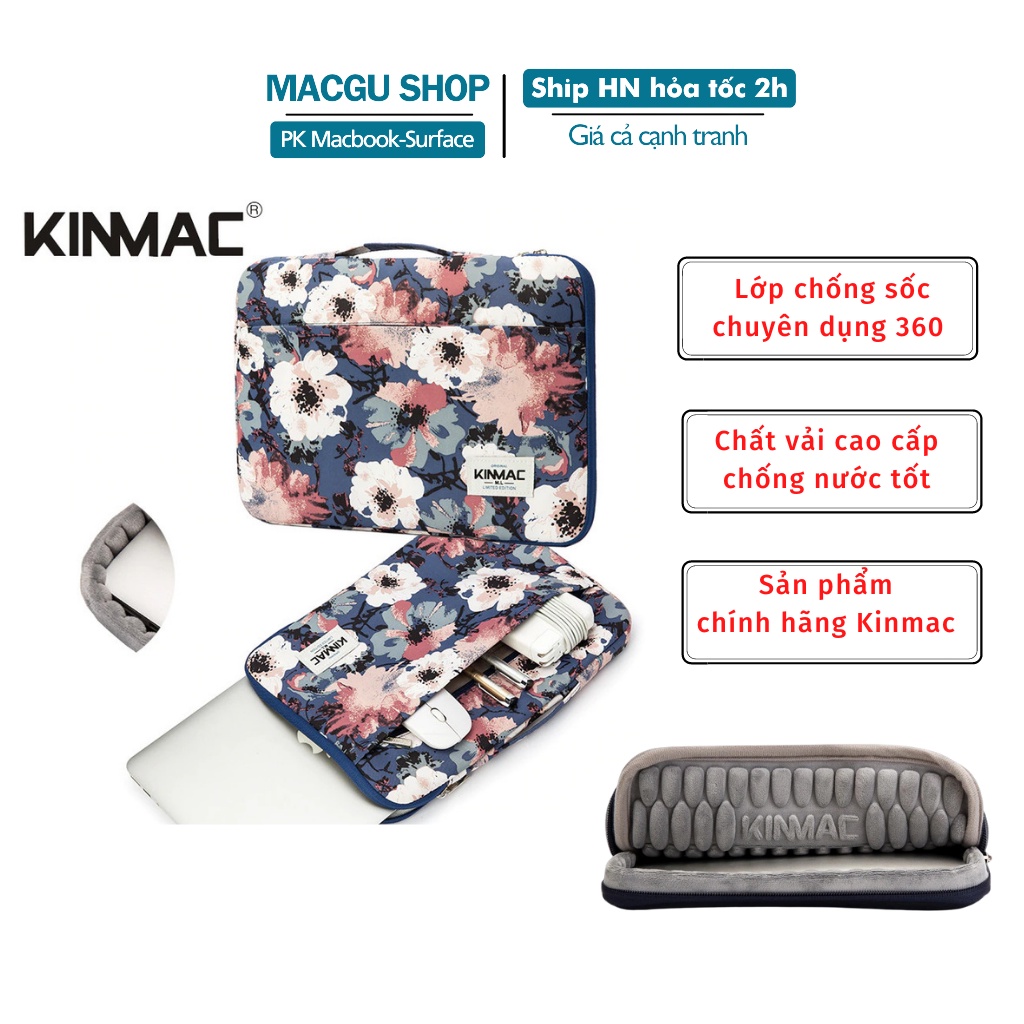 Túi chống sốc macbook laptop KINMAC bảo vệ va đập rơi nước cho mac pro air m1 m2 13" 14" 13.3" 15.6" inch - KM01