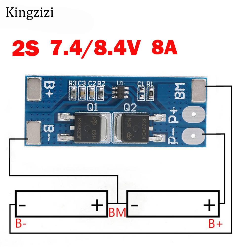 Bảng mạch bảo vệ pin Li-Ion 8A 2S 7.4V 8.4V 18650 Bms Pcm 15A