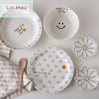Đĩa sứ vintage phong cách hàn quốc, dĩa sứ decor cao cấp