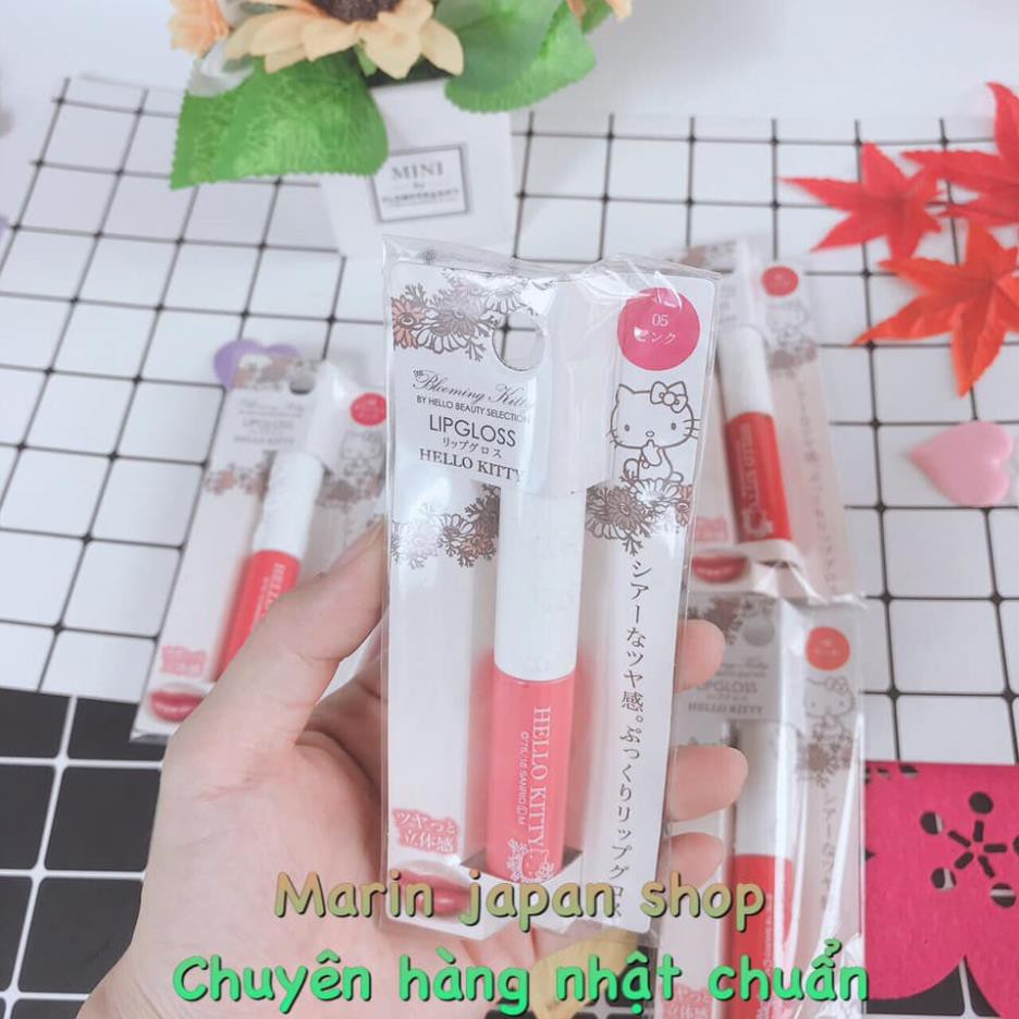 (Chỉ 80k) Son dưỡng môi có màu nhẹ nhàng tươi tắn hello kitty mèo xinh xắn lip gloss Nội địa Nhật Bản