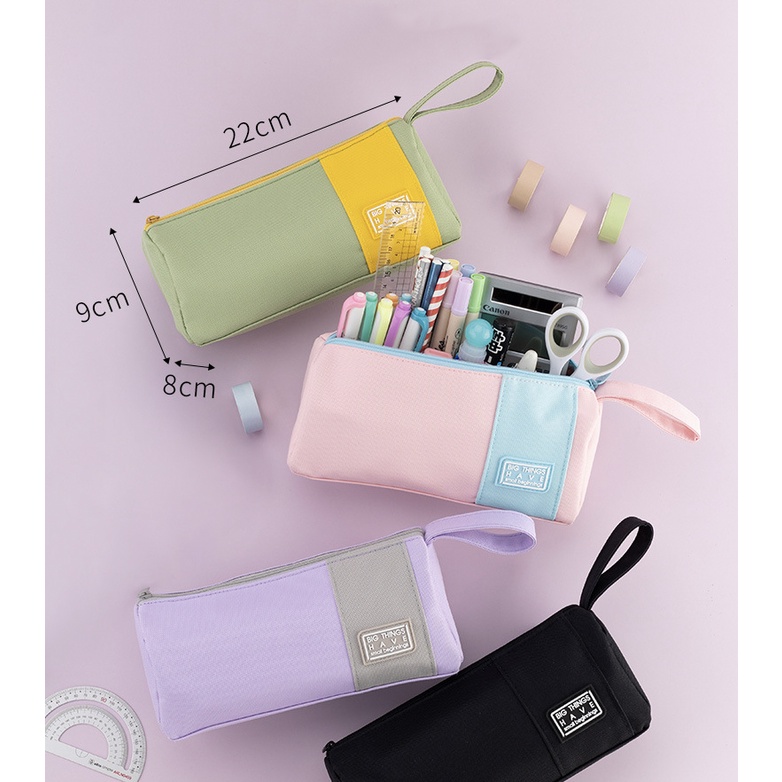 Hộp bút vải đa năng ANGOO - COLOR BLOCK
