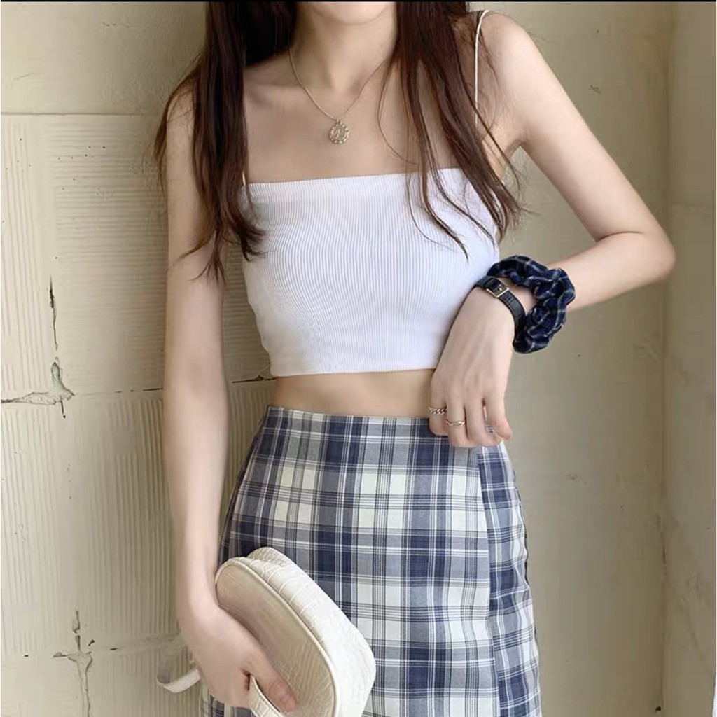 Áo Bra 2 dây chất cotton thon gọn thời trang | BigBuy360 - bigbuy360.vn