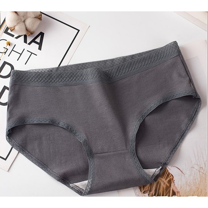 Quần lót cotton 365 cạp vừa, co giãn không bị hằn kháng khuẩn chống HPV QC02 | BigBuy360 - bigbuy360.vn