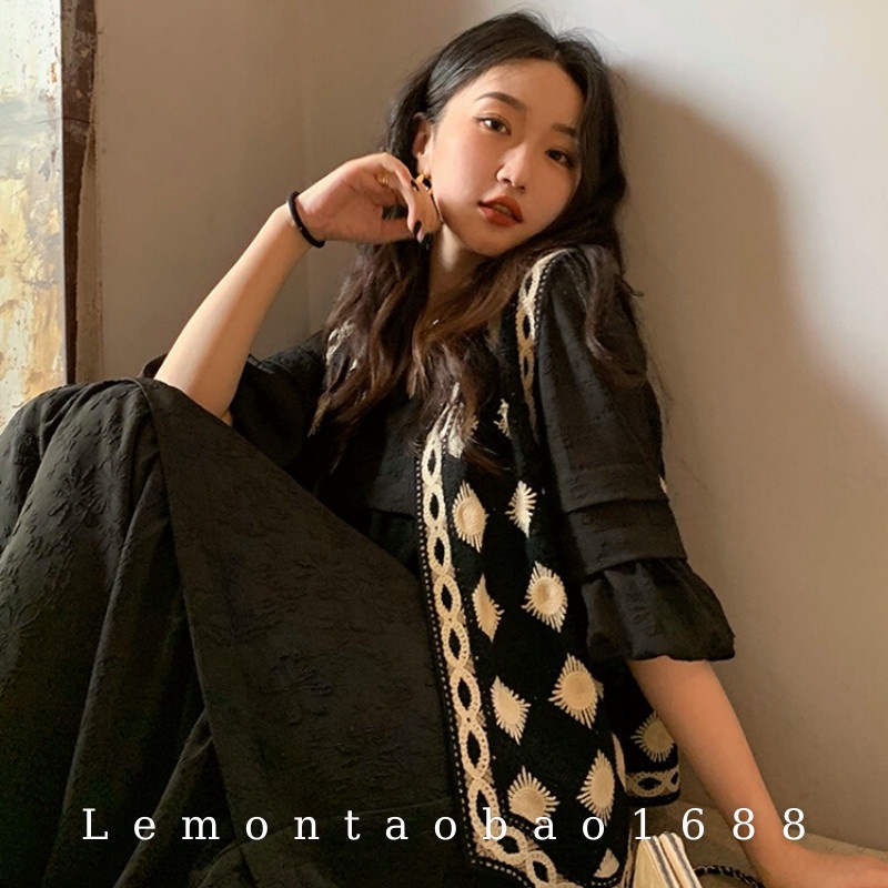 Áo Khoác Len Cadigan kẻ caro năng động, mix váy áo mùa thu Lemontaobao