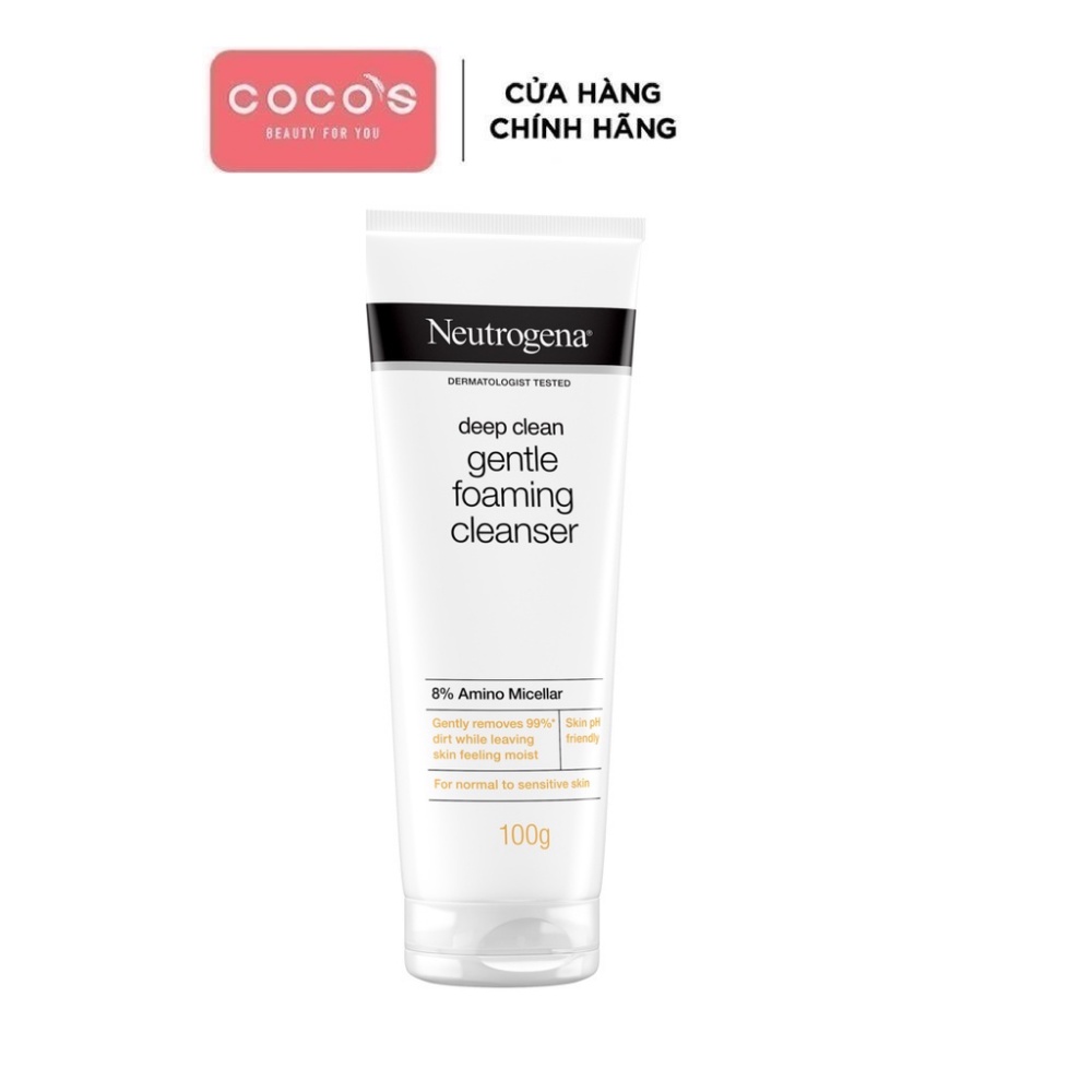 Sữa Rửa Mặt Làm Sạch Sâu Và Kiểm Soát Nhờn Neutrogena Deep Clean Foaming Cleanser 100g