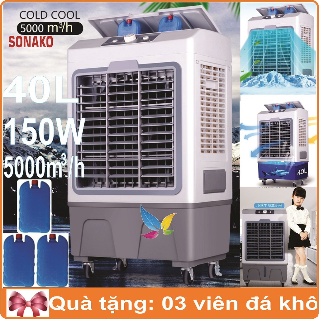 [Tặng 03 Đá Khô] Quạt Điều Hòa Hơi Nước Đá Juhua YR-5000 - Sonako