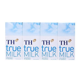 Thùng sữa TH True Milk ít đường 180ml