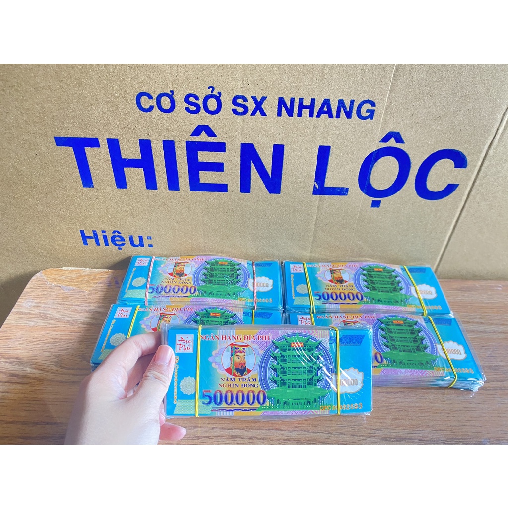 Tiền Giấy Việt Nam Loại Mới Loại Cao Cấp Cực Đẹp Đồ Thờ Cúng Thiên Lộc - Xấp 10 cọc