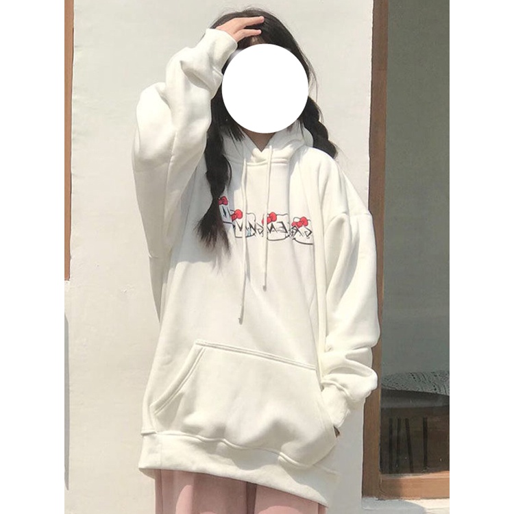 ✾☌☏Áo Khoác Hoodie In Họa Tiết Hello Kitty Thời Trang Xuân Thu 2022 0902