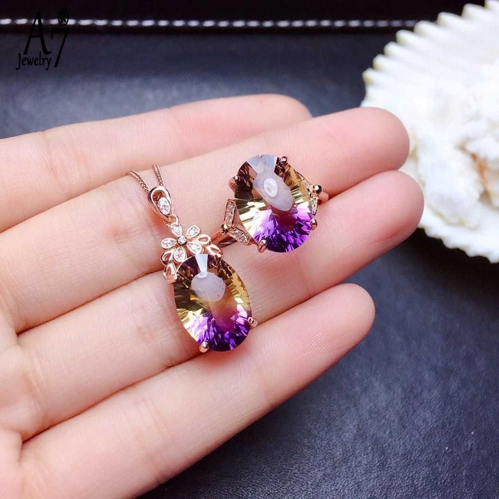 Bộ Vòng cổ mặt nhẫn bạc S925 mới
