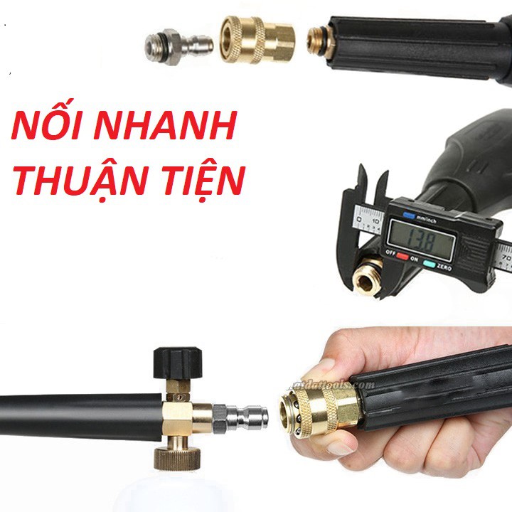 Bình phun Xịt Rửa Xe Tạo Bọt Tuyết 1000ml kèm khớp nối nhanh 1/4