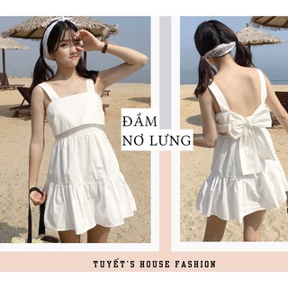 Đầm Xòe Dự Tiệc Đẹp, Thiết Kế Cột Nơ, Phong Cách Đơn Giản, Quyến Rũ sang Trọng, Chất Vải Cao Cấp, Nhà May Siêu kĩ