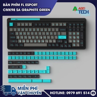 Bàn phím Cơ Gaming FLEsport CMK98 SA Graphite Green | Bàn Phím Cơ Không Dây Layout 98 | Bảo Hành Chính Hãng 12 Tháng