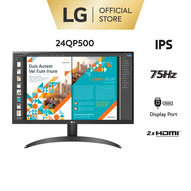 [Mã ELLG1TR giảm 5% đơn 3TR] Màn Hình LG 24QP500-B 23.8'' IPS 75Hz QHD AMD FreeSync™- Hàng Chính Hãng