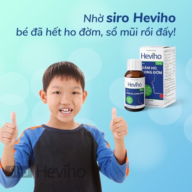 (6h tặng 1h) Heviho giảm ho,long đờm tăng cường sức đề kháng cho trẻ từ 1t