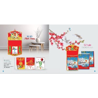 Mẫu lịch 52 tuần 2025 nhiều chủ đề giao ngẫu nhiên