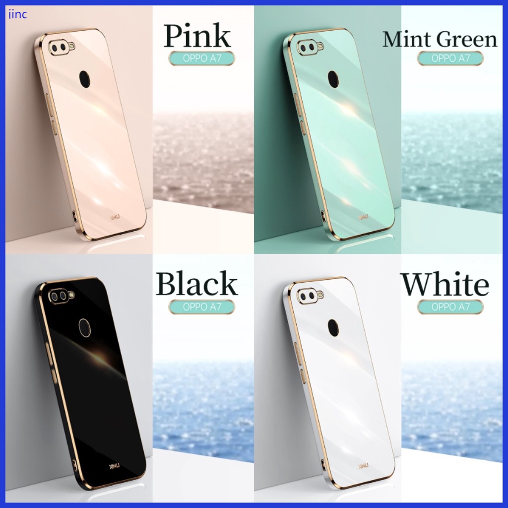 Ốp lưng OPPO A5S A12 F9 Pro case Ốp lưng điện thoại TPU mạ điện cao cấp sang trọng.