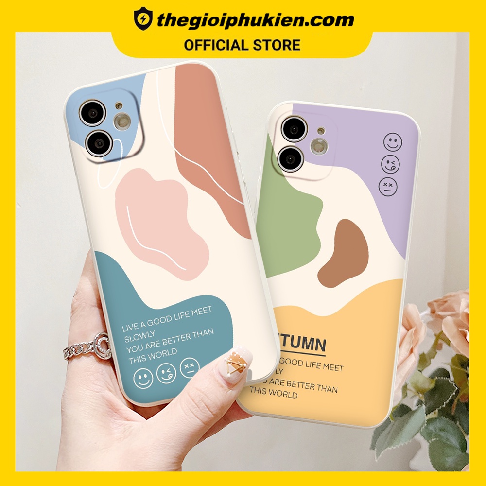 Ốp iphone - Ốp lưng iphone cạnh vuông Good life dành cho ip 6 đến 14promax - ng198