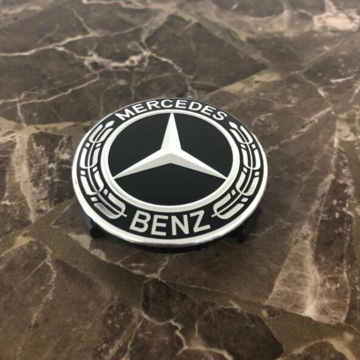 Biểu tượng Logo Mercedes Benz chụp mâm, vành, bánh xe ô tô - Đường kính 75MM - Mã sản phẩm BZ75