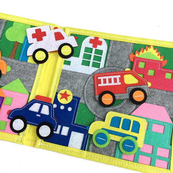 Sách vải mầm non phương tiện giao thông – dành cho bé từ 1 – 6 tuổi