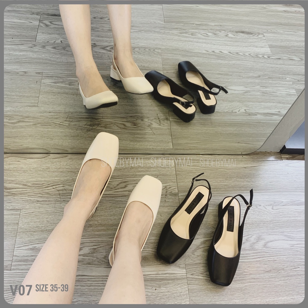 giày búp bê nữ quai sau cá tính V7