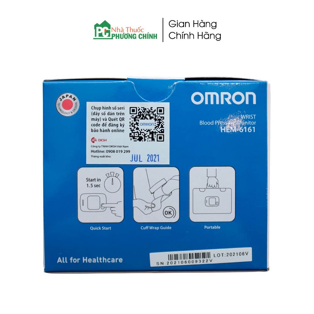 Máy Đo Huyết Áp Omron HEM 6161 - Dễ Sử Dụng, Kết Quả Chính Xác Với Công Nghệ Nhật Bản