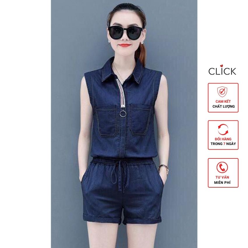 [Ảnh thật shop chụp] Set Đồ Bộ Nữ Mặc Nhà Denim,Quần Short Áo Sát Nách