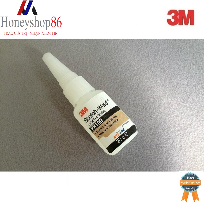 Keo Siêu Dính 3M PR100 Scotch-Weld Plastic & Rubber Instant Adhesive 20g HONEYSHOP86